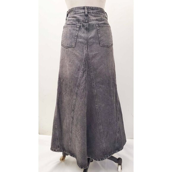 Vintage 80s 90s Jeanology Women's Denim Skirt Black Wash Gems Mermaid 10 - Picture 7 of 10